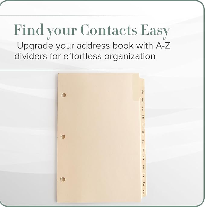 Gallery Leather A-Z Dividers for 3 Ring Binder - Image 2
