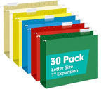HERKKA Extra Capacity Hanging File Folders, 30 Pack Reinforced Letter Size by HERKKA