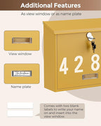 LAND·VOI Locking Wall-Mount Mailbox - Image 8