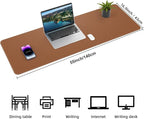 AFIING Leather Desk pad Protector, Large Non-Slip Office Desk Mat - Image 2