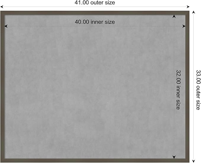 Amanti Art Grey Framed Magnetic Board 33x41 X-Large Vision Board - Image 4
