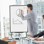 VIZ-PRO Magnetic Whiteboard Easel Black, 36 x 24 Inches, Portable Dry Erase - Image 7