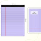 AILZFEI Colored Legal Pads 8.5 x 11 Note Pads 8.5 x 11 inch, Wide Ruled Clear - Image 2