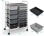 GLACER 15 Drawers Rolling Cart, Storage Cart - Image 3
