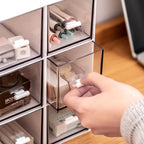 Desk Drawer Organizer, Stackable Storage Drawers, Plastic Compact Desk Storage - Image 6