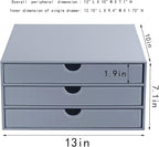 Leather Desk Organizer with 3 Drawers/Tray, Executive Office Supplies Desktop - Image 4