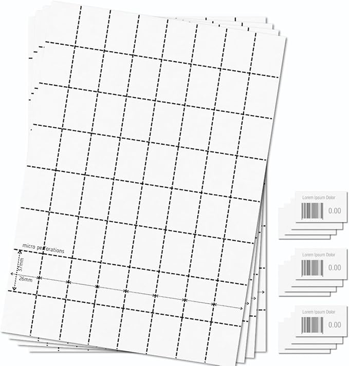 OfficeGear Shelf Edge Barcode Price Ticket Labels 64-up 37x26mm Custom by OfficeGear