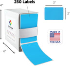 ChromaLabel 2 x 3 inch Permanent Color Code Rectangle Labels, 250 Labels per - Image 2