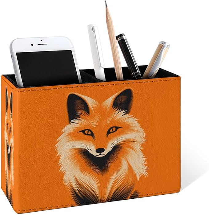 Famame Fox Orange Face Pencil Holder by Famame