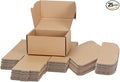 PHAREGE 6x4x3 inch Shipping Boxes Bulk 25 Pack Brown, Tab Lock Tuck Top Mailer by PHAREGE