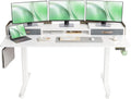 Claiks Standing Desk with Drawers, Adjustable Stand Up Electric Standing Desk