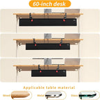 SUREUP9 No Drill Under Desk Cable Management Tray, Fabric Cable Management - Image 8