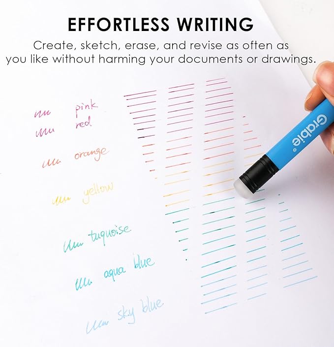 Grabie Erasable Gel Pens, 9 Colors Erasable Pens Multicolor, Make Mistakes - Image 5