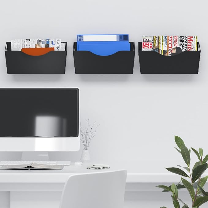 3 Pockets Magnetic File Holder for File Cabinets, Refrigerator, Magnetic Paper - Image 4
