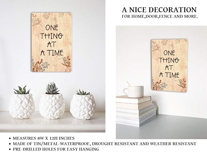 One Thing at A Time Iron 20X30 cm Retro Look Decoration Crafts Sign - Image 5