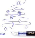 EYEYE Fountain Pens for Writing, 8 Pack Blue Fine Point Pens Disposable - Image 4