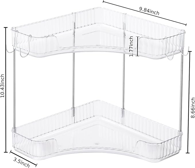 Trdongxu 2-Tier Corner Bathroom Organizer Countertop - Image 2