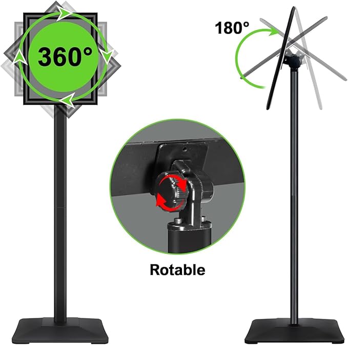 INNOVSIGN Heavy Duty Adjustable Pedestal Poster Sign Stand, 11x17 Aluminum Open - Image 4