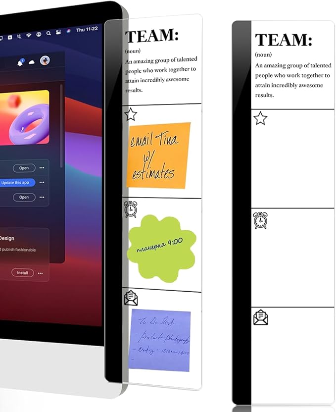 Computer Monitor Memo Board Team Quotes Logo Decor Monitor Message Board Sticky by HTBIG