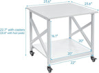 Fannova 23.6 x 23.6 Inches Large Printer Stand, 2 Tier Square Printer Table - Image 2