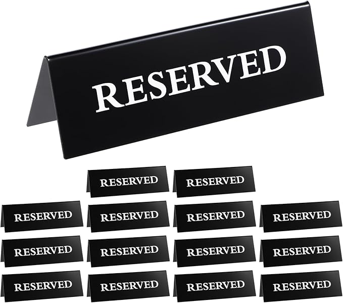 14 Pcs Reserved Table Signs, Reserved Table Signs Acrylic Reserved Table Tent by Tobeelec