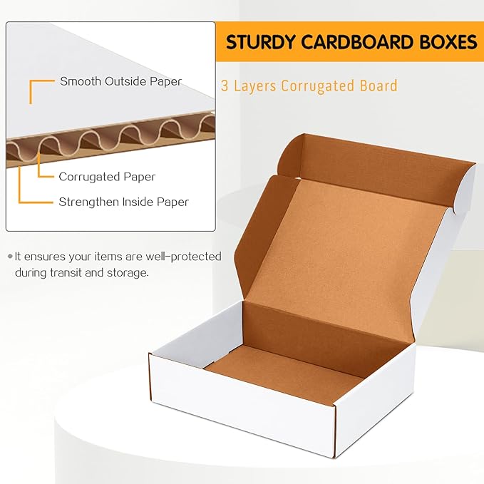 JOWLOT 12x9x3 inch Shipping Boxes Set of 20 - Image 2
