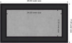 Amanti Art Black Framed Magnetic Board 17x29 Small Vision Board - Image 2