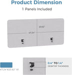MORDEER 47.2" Privacy Desk Divider Panel, Acoustic Divider Panels - Image 2