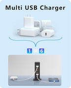 VPSUN USB Charger 6 Port 50W Multi USB Tower Charging Station - Image 3