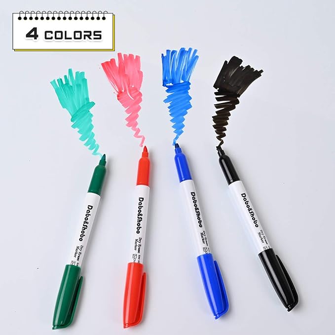 Dabo&Shobo White Board Markers-72 Pcs 4 Color Fine Tip Whiteboard - Image 3