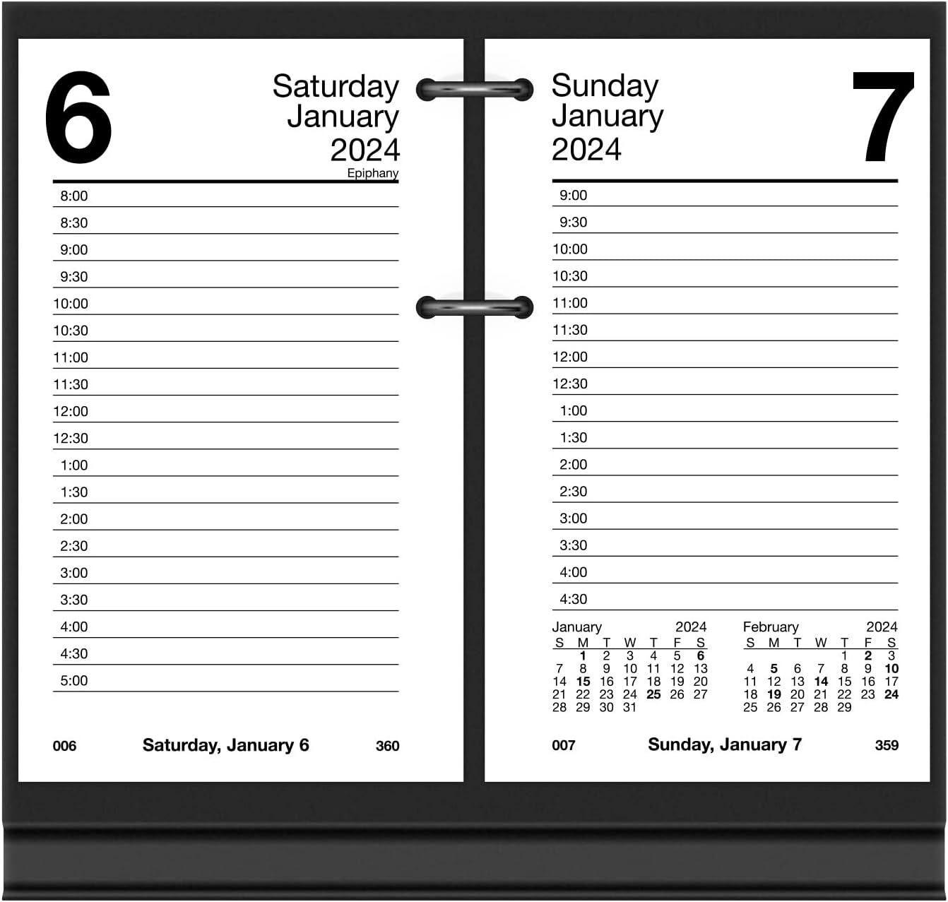AT-A-GLANCE 2024 Daily Desk Calendar Refill, 3-1/2" x 6", Standard, Loose-Leaf, with Monthly Tabs (E717T5024)