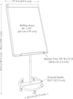 Sunnydaze Adjustable Magnetic Whiteboard Easel – Rolling Dry Erase Board - Image 2