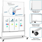 48 x 60 Inch Height Adjustable Dry Erase Whiteboard - Image 5