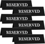 6 Pieces Plastic Reserved Table Sign Table Tent Wedding Guest Reservation Seat by Maitys