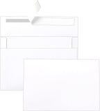 Silunkia White Blank Flat Cards and Envelopes 4 x 6 Heavyweight Single Panel by Silunkia