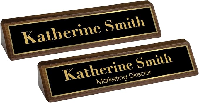 Custom Desk Wedge Name Plate - Image 6