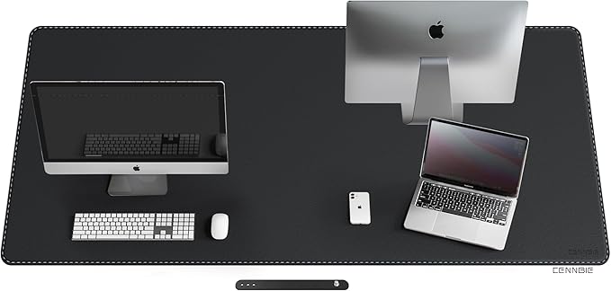 CENNBIE Leather Desk Mat Protector, XXL 74.8" x 31.4" Extra Large Leather by CENNBIE