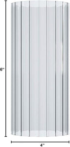 Sunwo Glass Shade Straight Cylinder Glass Lamp Shade Replacement - Image 6