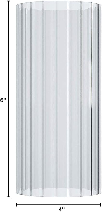 Sunwo Glass Shade Straight Cylinder Glass Lamp Shade Replacement - Image 6