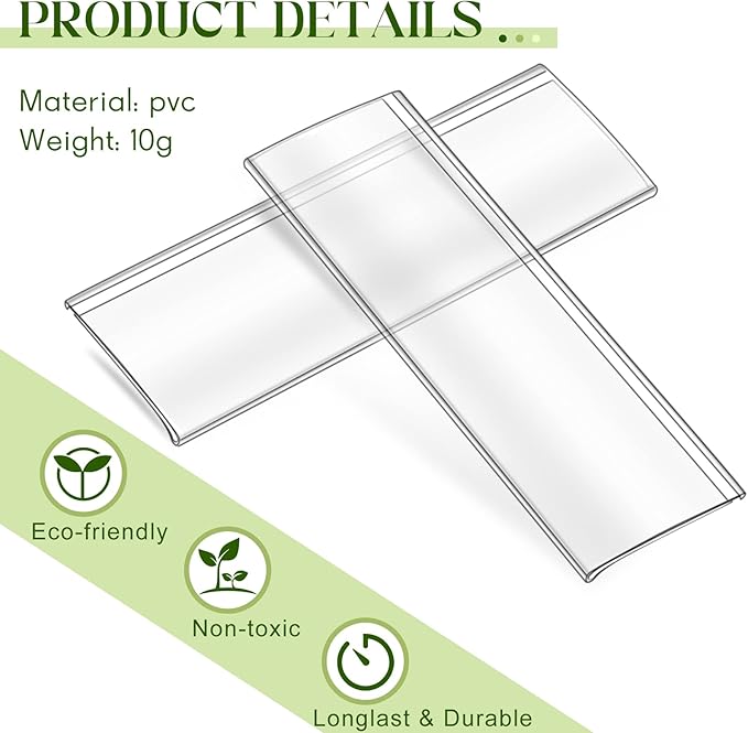 72 Pieces Clear Plastic Adhesive Shelf Tag & Price Label Holders - Image 4
