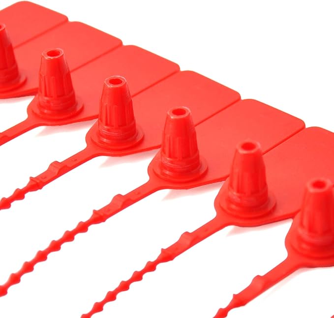 100Pcs Plastic Tamper Shipping Seals Pull-Tite Security Seal Signage Numbered - Image 2