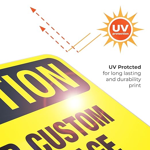Custom Caution Sign, OSHA Sign, 10x7 Inches, 4 Mil Vinyl Decal Stickers Weather - Image 6