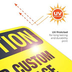 Custom Caution Sign, OSHA Sign, 10x7 Inches, 4 Mil Vinyl Decal Stickers Weather - Image 6