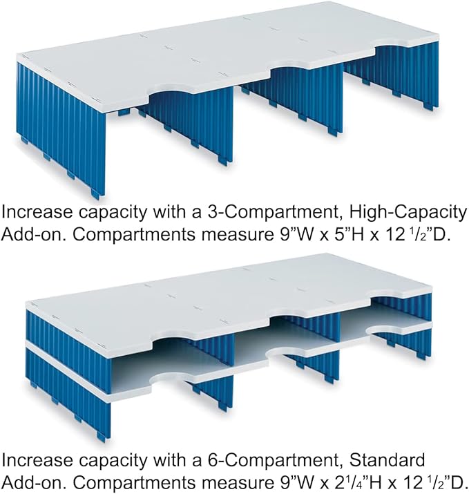 Ultimate Office TierDrop Jumbo 12-Compartment High-Wall Sorter - Image 4