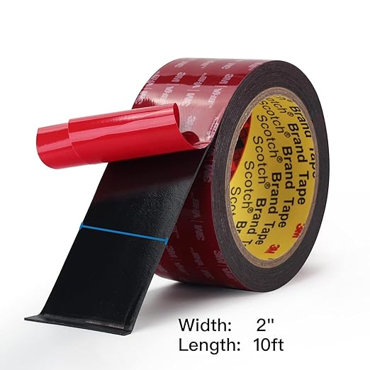 3M Double Sided Mounting Tape 2 Pack 2" Width 5925 VHB Black Foam Tape High - Image 2