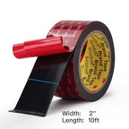 3M Double Sided Mounting Tape 2 Pack 2" Width 5925 VHB Black Foam Tape High - Image 2