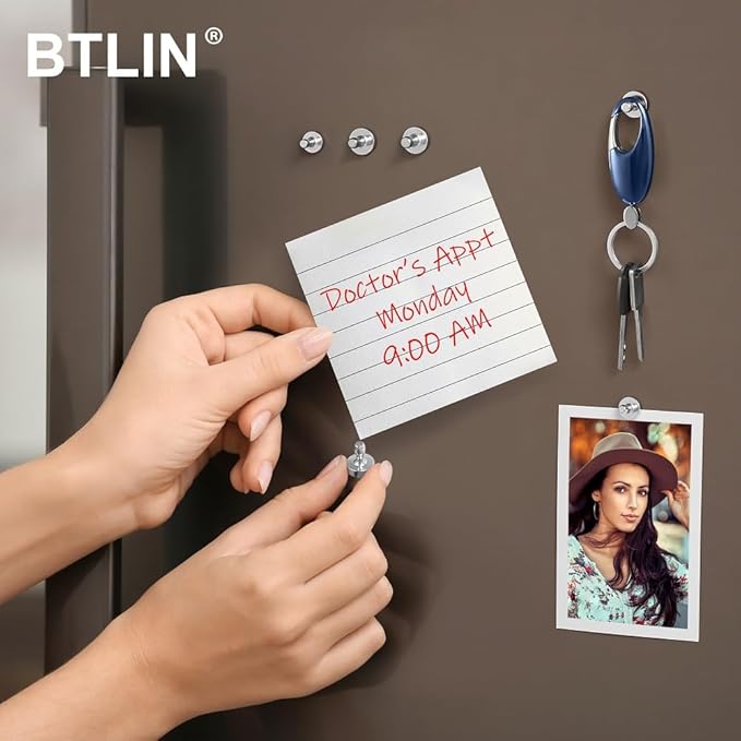 BTLIN Fridge Magnets Strong Small, Mini Magnetic Push Pins - Image 5