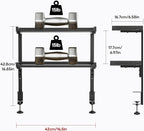 ART-GIFTREE Clamp On Desk Shelf 2-Tier, 16.5 in Wood Shelving Unit - Image 3