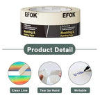 EFOK 10 Pack Masking Tape 2 Inch Wide Bulk, 2026 Upgrade White Painters Tape - Image 5