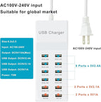 USB Charging Station with 12 Port Power Strip Fast Charging hub - Image 3